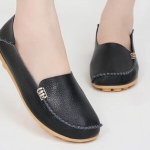 Elegant Black Loafers for Women 41